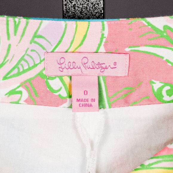 Lilly Pulitzer Cotton Tennis Skort Size 0 Colorful Preppy Pink Elephants Monkey - Picture 4 of 4